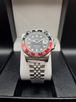 Reloj SeikoMOD automático nh35 | Azul y Plata