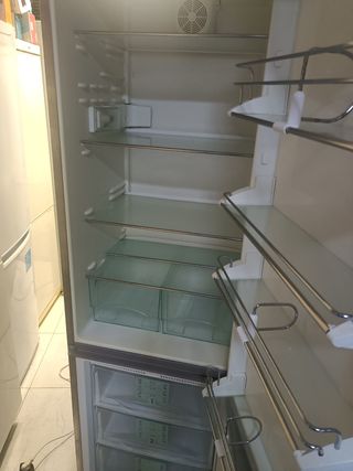 Nevera combi acero inoxidable