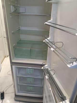 Nevera combi acero inoxidable