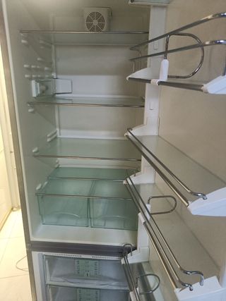 Nevera combi acero inoxidable