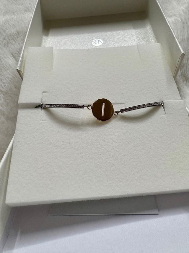 Pulsera Nomination inicial I - acero, circonitas