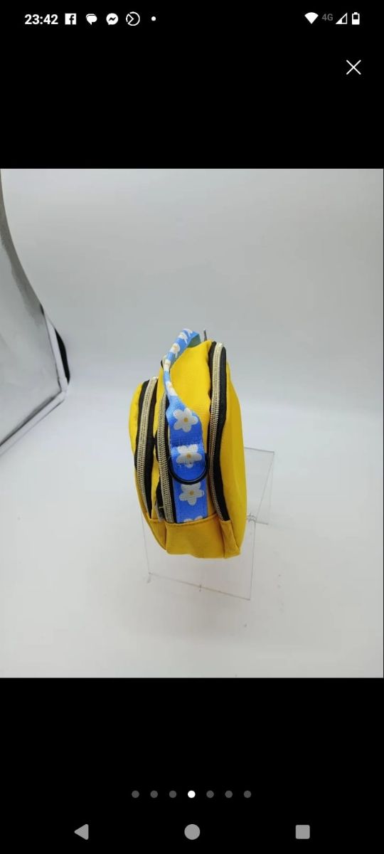 Bolso bandolera amarillo - Monedero