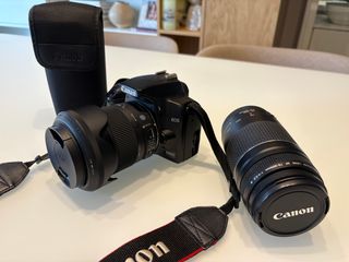Canon EOS + objetivo Sigma + flash