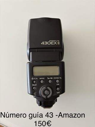 Canon EOS + objetivo Sigma + flash
