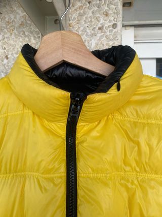 Abrigo Plumas Reversible Mango Capucha