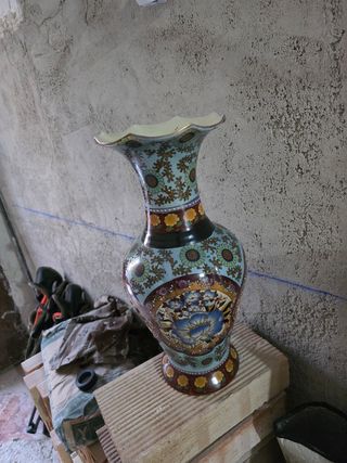 Jarrón porcelana multicolor