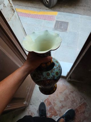 Jarrón porcelana multicolor