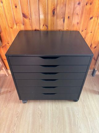 Cajonera negra 6 cajones - Madera