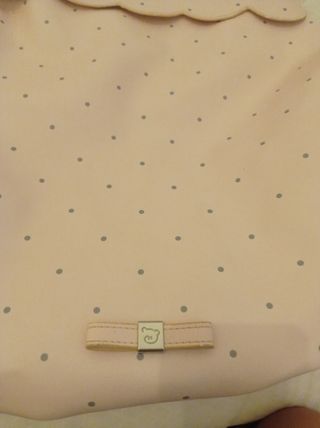 Bolso bebé rosa - puntos grises 
2 bolsos hermosos
