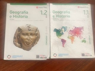2 libros de geografía e historia 1°ESO