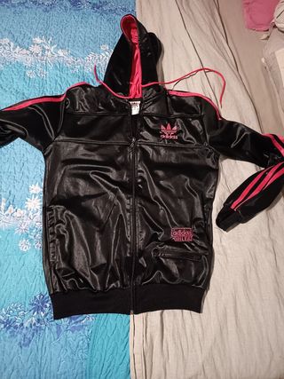 Felpa Adidas vintage nera rosa