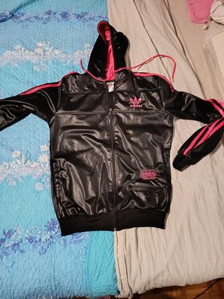 Felpa Adidas vintage nera rosa