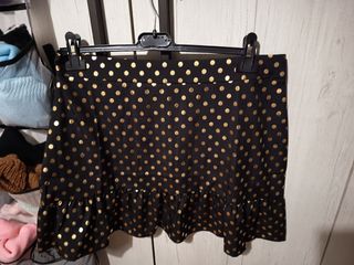 3 gonne corte fiori&pois e zebra 