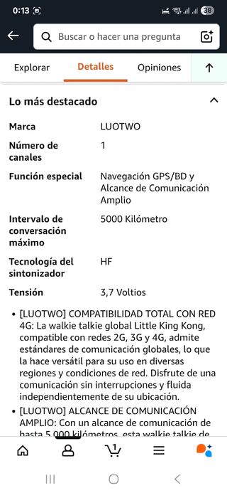 LUOTWO Walkie Talkies - 5000km Alcance