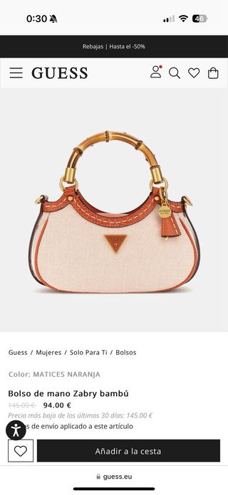 Bolso Guess ZABRY - Beige/Naranja