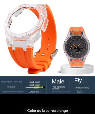  Correa Naranja transparente Casio GA 2100/2110/B2