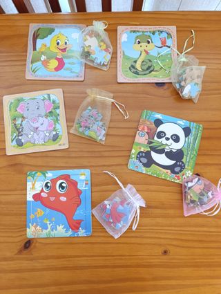 Puzzles infantiles de madera - 5 unidades