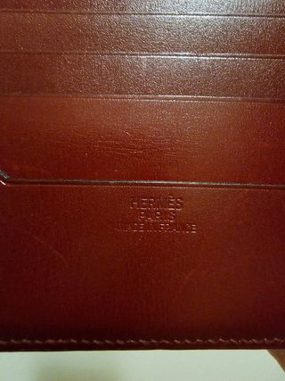 Portafoglio Hermes rosso molto scuro
