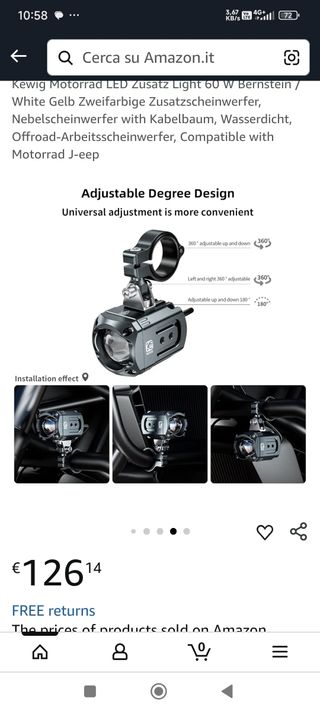 Faros LED Moto - 6000 lúmenes