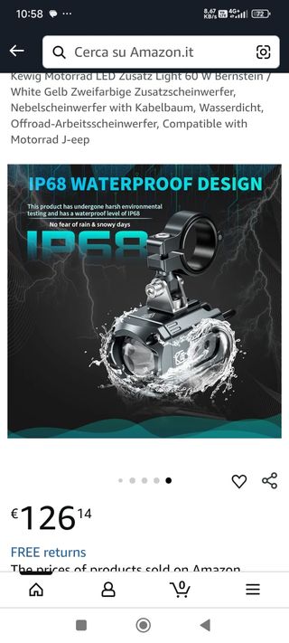 Faros LED Moto - 6000 lúmenes