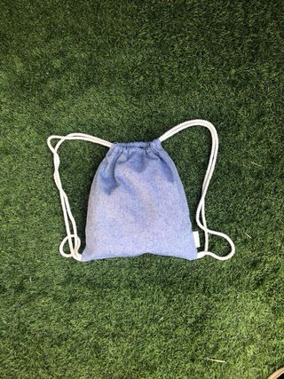 Mochila de cuerdaa azul para niños