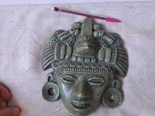 Máscara azteca de malaquita