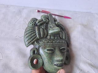Máscara azteca de malaquita