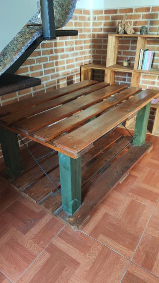 Mesa madera reciclada rústica