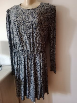 Vestido flores azul y blanco