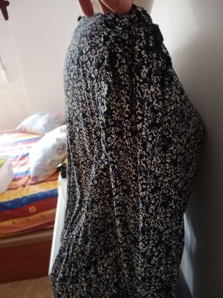 Vestido flores azul y blanco