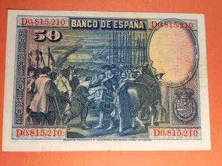 Billete 50 Pesetas 1928 (Velázquez)