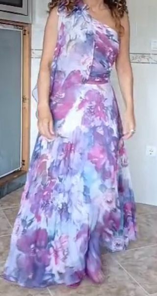 Vestido charnova fiesta multicolor talla S