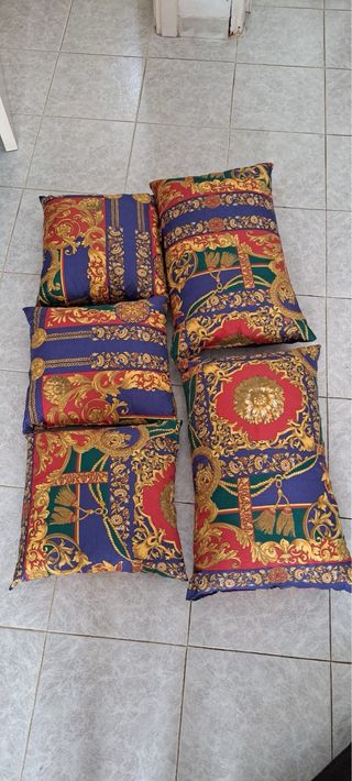 6 Cuscini Decorativi - Blu e Rosso