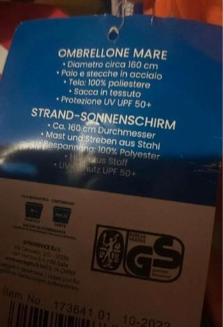 Ombrelloni spiaggia Eurospin - 4 pz 
