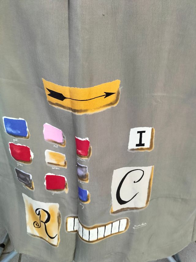 Scampolo misto seta e poliestere.Lungo cm.170