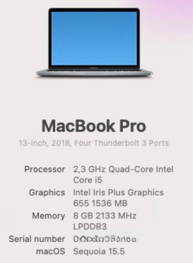 MacBook Pro 13” Retina 2018 TouchBar