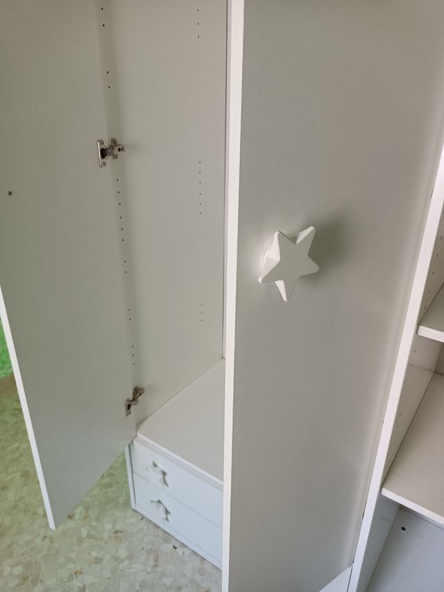 Armario ropero 3 puertas lacado en blanco