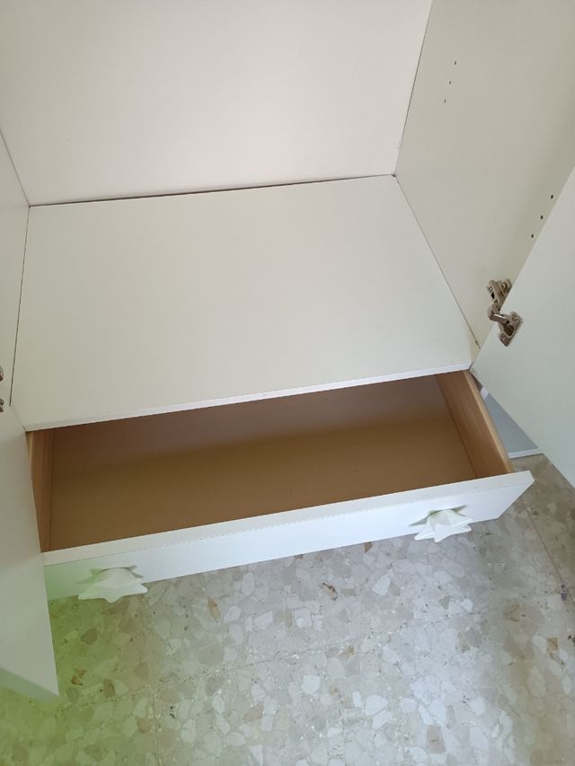 Armario ropero 3 puertas lacado en blanco