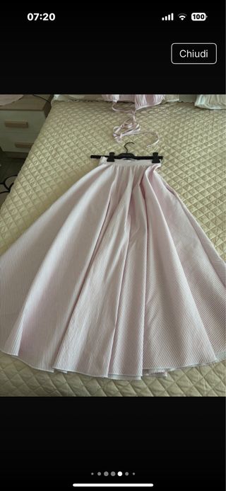 Completo rosa a righe