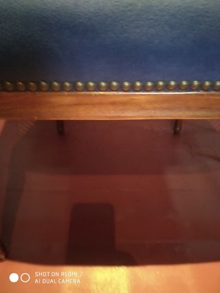 Sillón vintage mimbre y madera