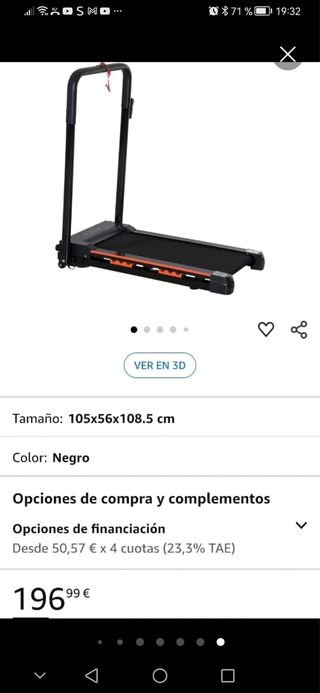 Cinta correr plegable 105x56x108.5cm