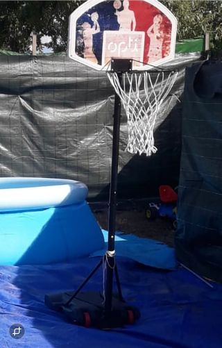 Canasta baloncesto portátil con base