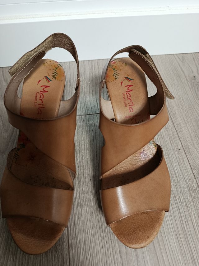 Sandalias Marila piel marrón 39
