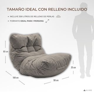 Puff XXL Moderno - Puf Salon con Relleno Incluido