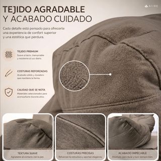 Puff XXL Moderno - Puf Salon con Relleno Incluido