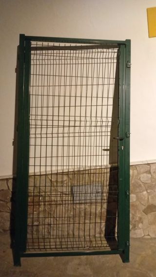 Puerta metálica jardín - Verde