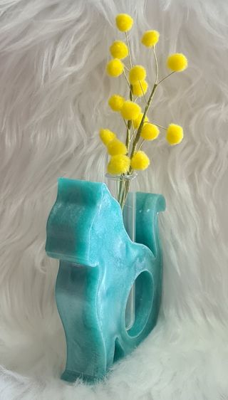 Vaso Gatto - Decorazione Blu