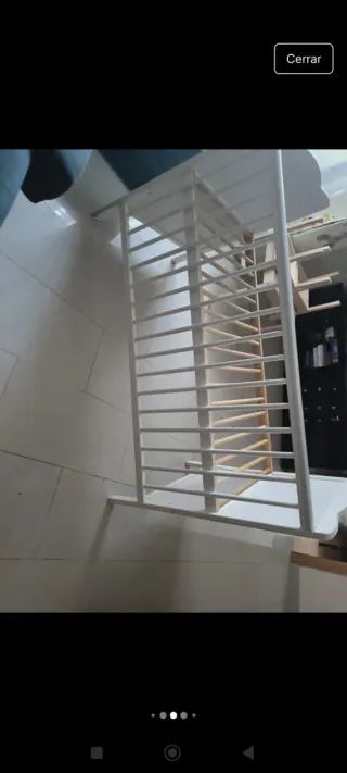 Cuna colecho bebé comvertible en cama blanca + col