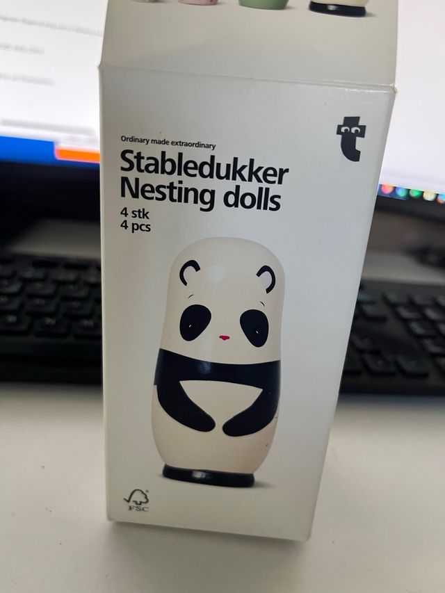 Bambole Russe impilabili Stabledukker 4 pezzi, com