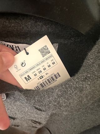Chaqueta Zara - Gris - Talla M